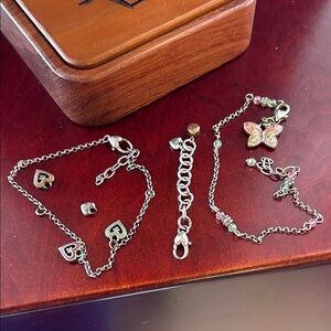 Brighton vintage anklets & stainless steel extender Ankle bracelets need repair